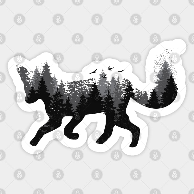 Forest Fox Sticker by LR_Collections